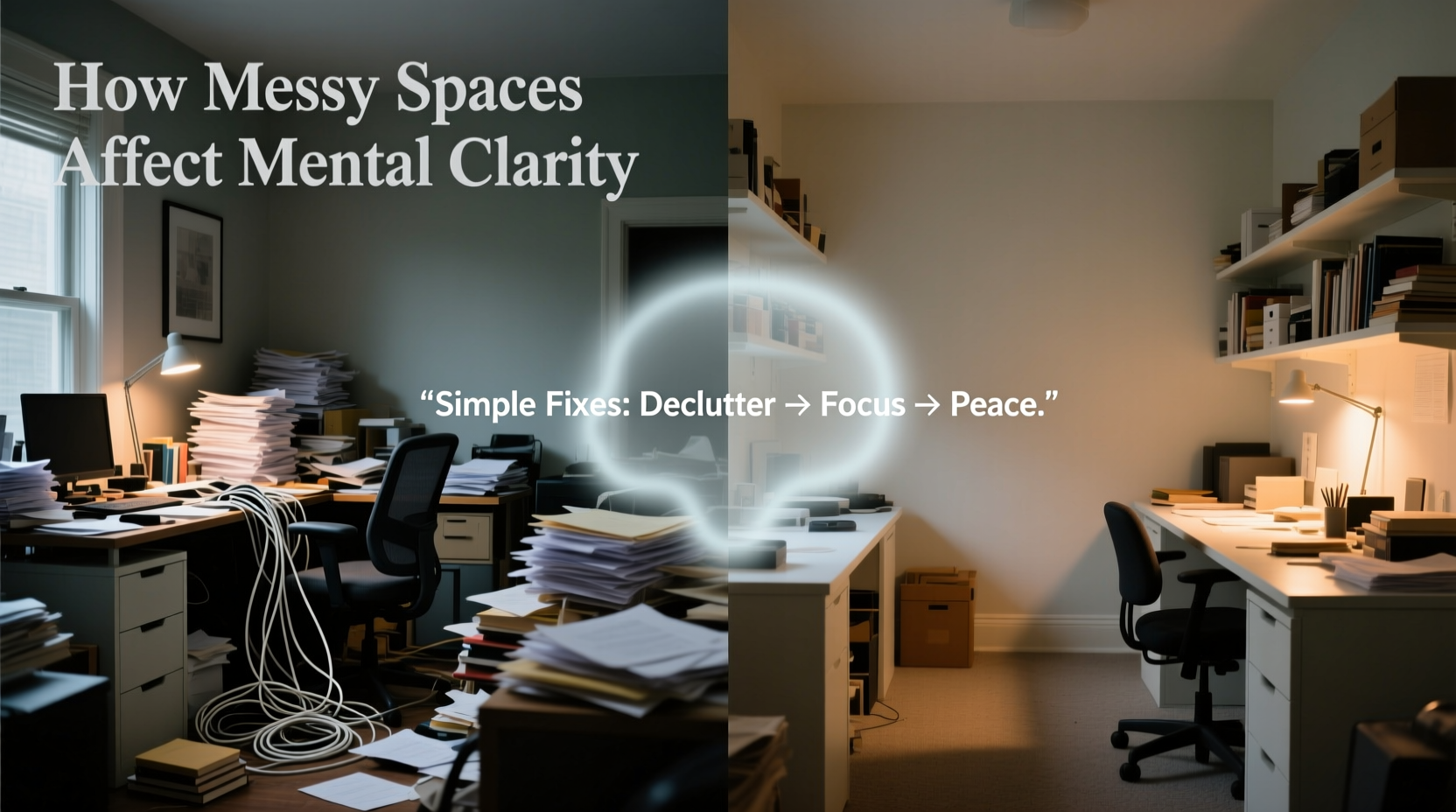 psychology of clutter how messy spaces affect mental clarity and simple fixes