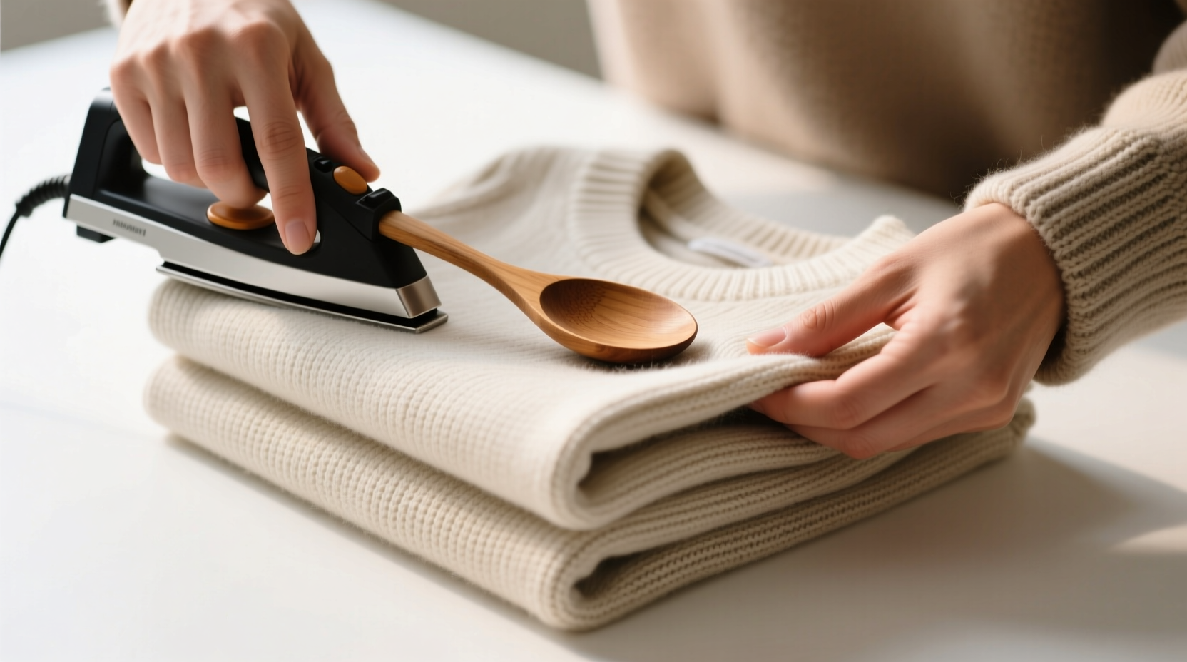 how to fold knits without shoulder bumps