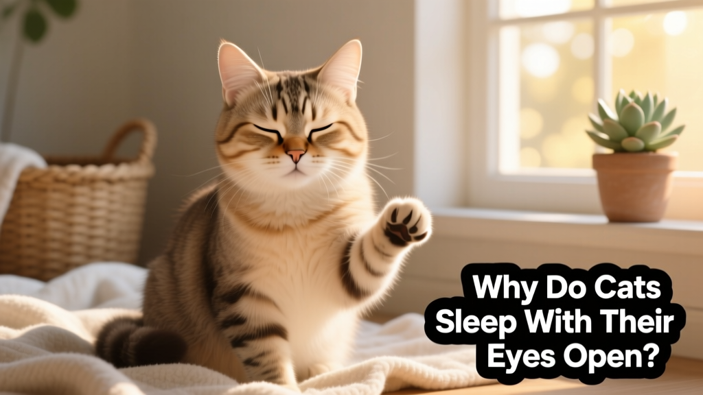 Happy cat blinking slowly while gazing at camera, eyes healthy and bright