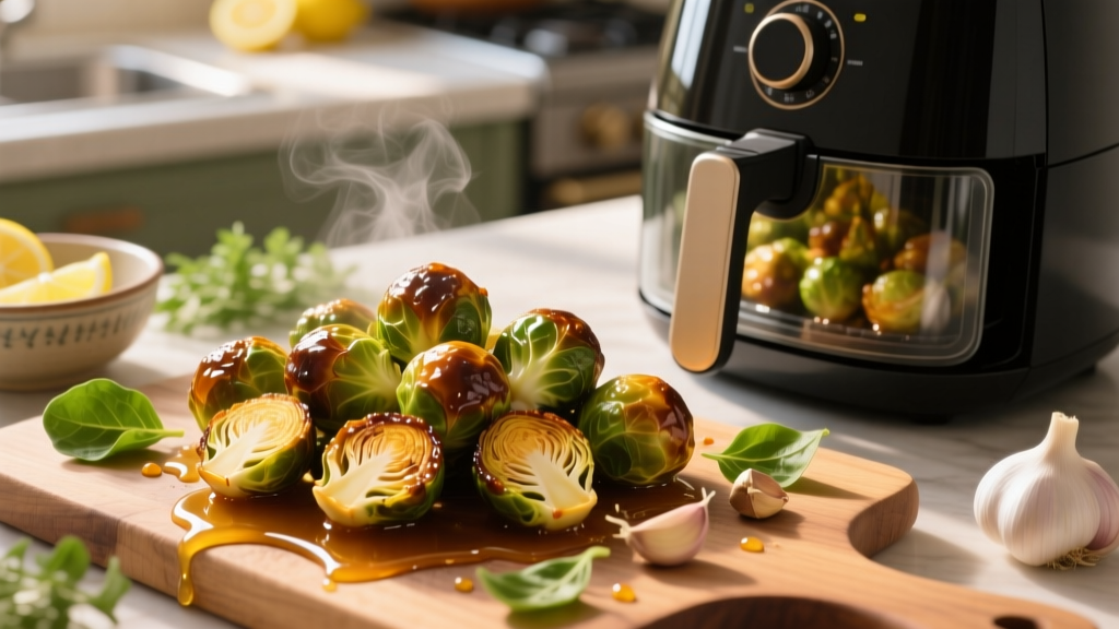 Honey Brussels Sprouts in Air Fryer (Crispy & Sweet!)