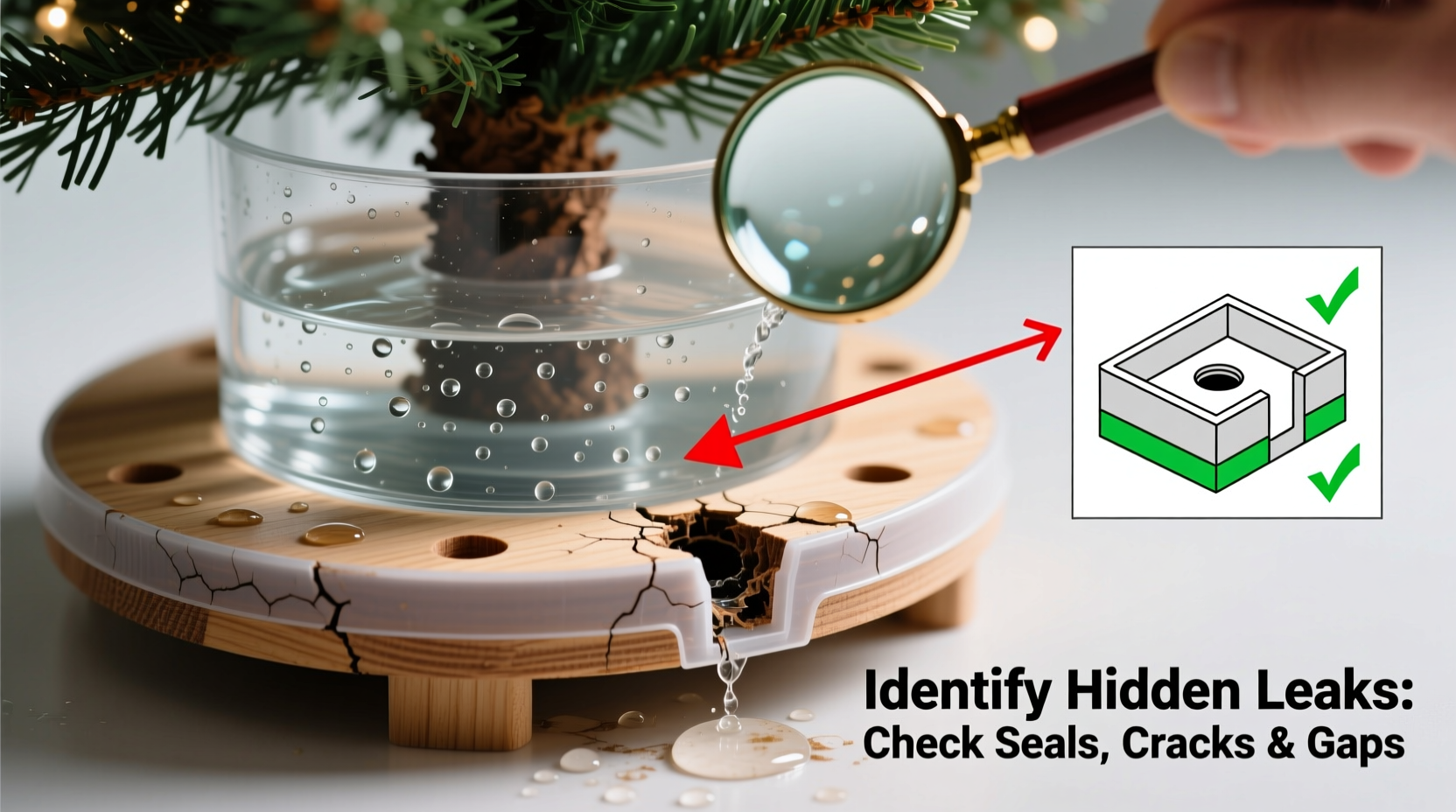 why does my christmas tree water level drop so fast and how to identify hidden leaks in the stand