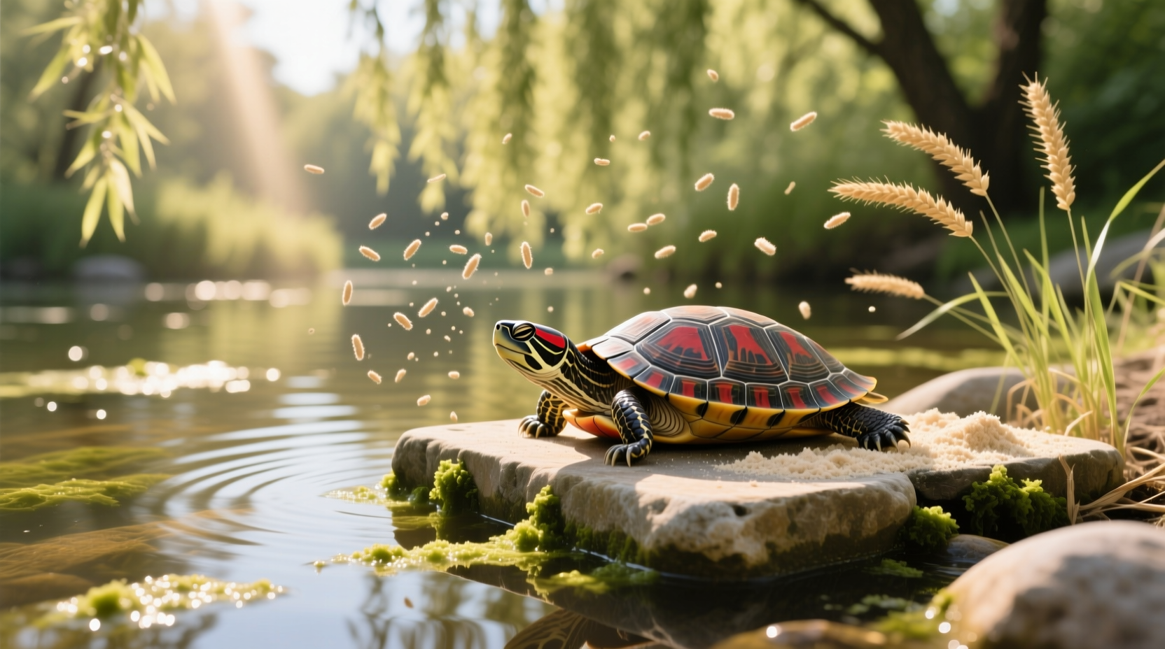 eco friendly cleaning remove algae from turtle basking platforms