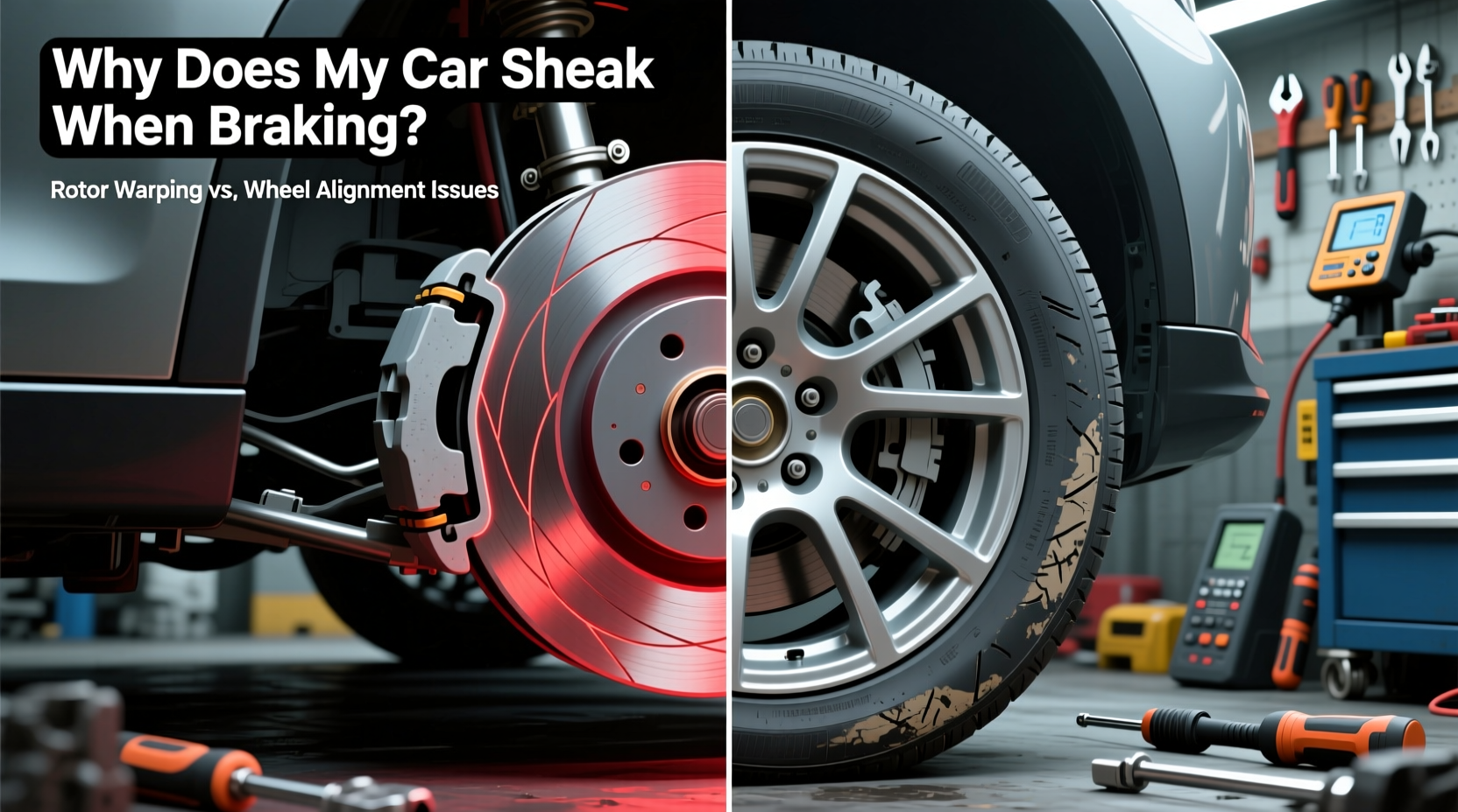 why does my car shake when braking common rotor issues vs alignment problems