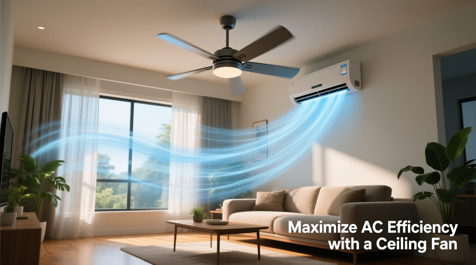 can you use a regular fan to circulate air conditioning more efficiently