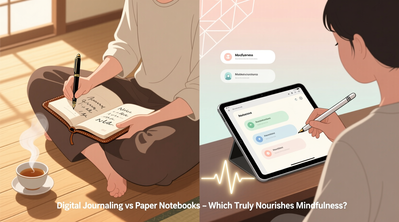 digital journaling vs paper notebooks which method actually helps with mindfulness