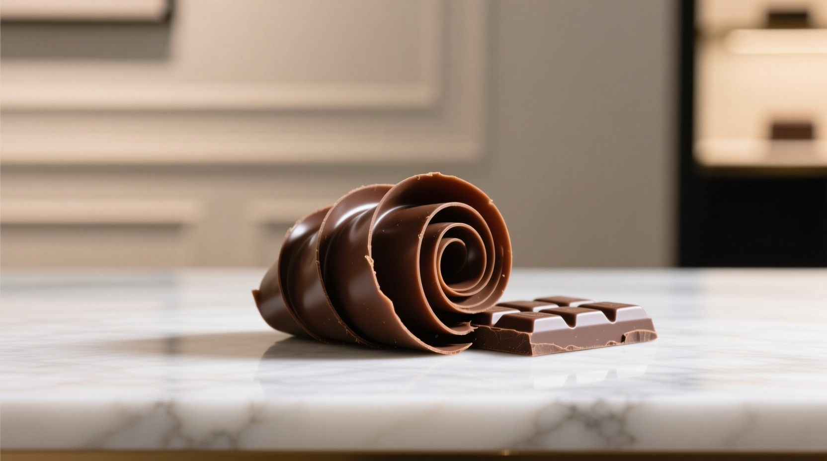 shave a chocolate bar for an easy elegant decoration