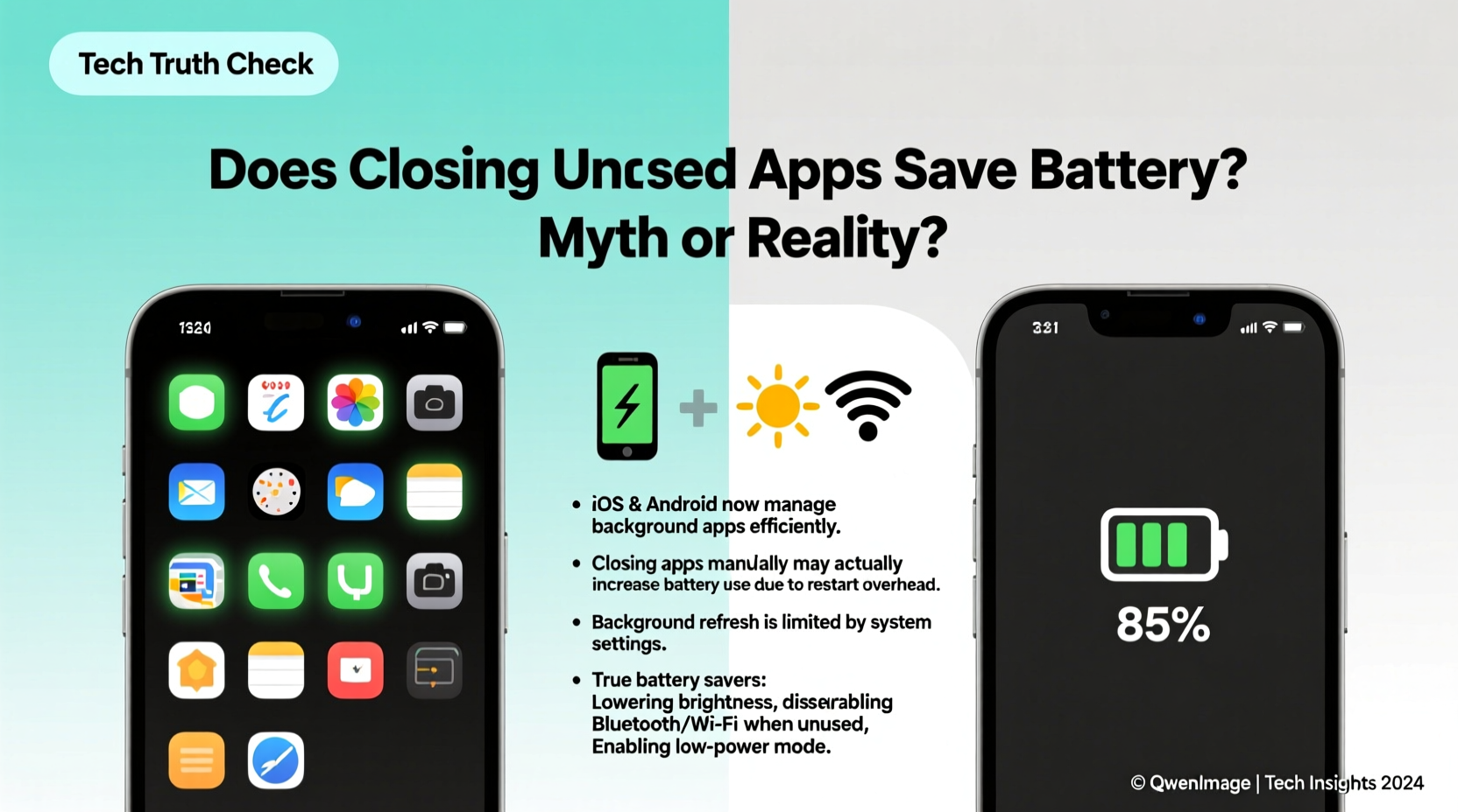 does closing unused apps save battery or is it a myth from years ago