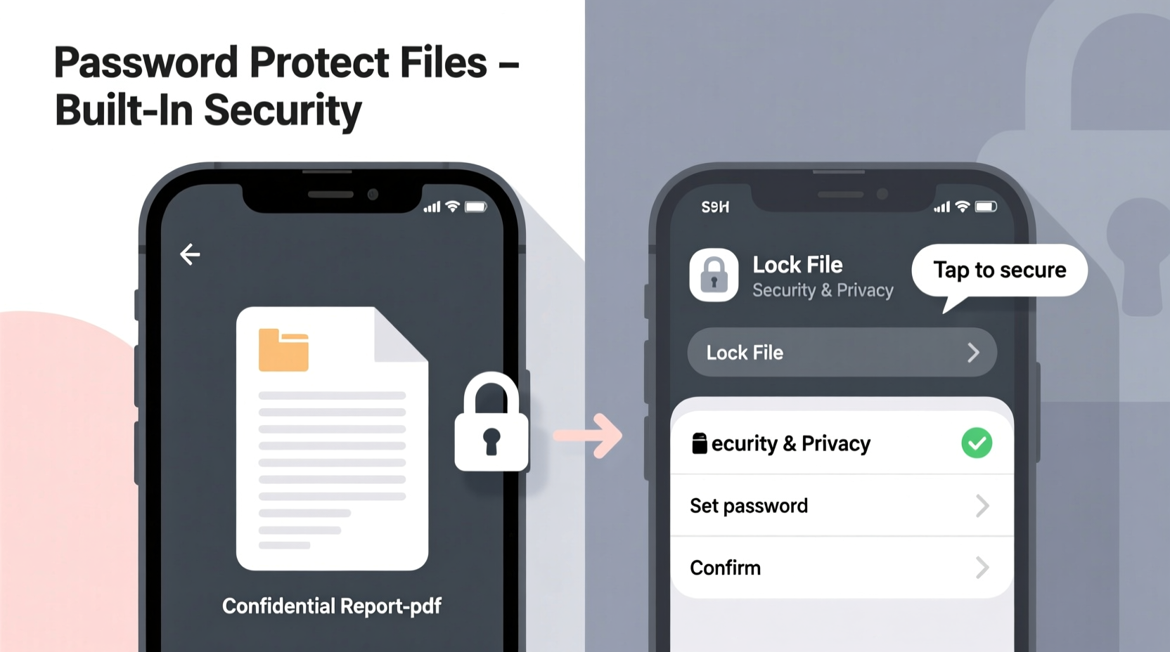 how to password protect files on your phone without third party apps