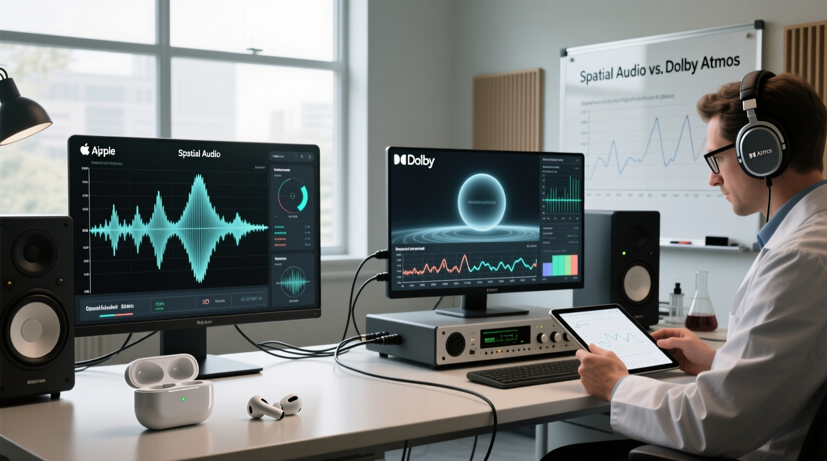 Spatial Audio vs Dolby Atmos for Podcast Comprehension