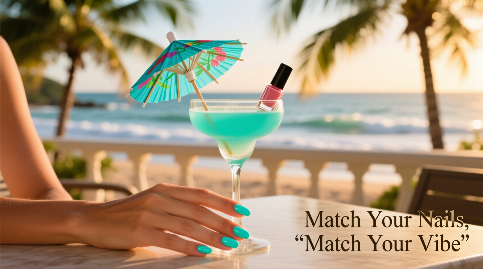 how to match cocktail umbrellas to your nail polish for maximal aesthetic