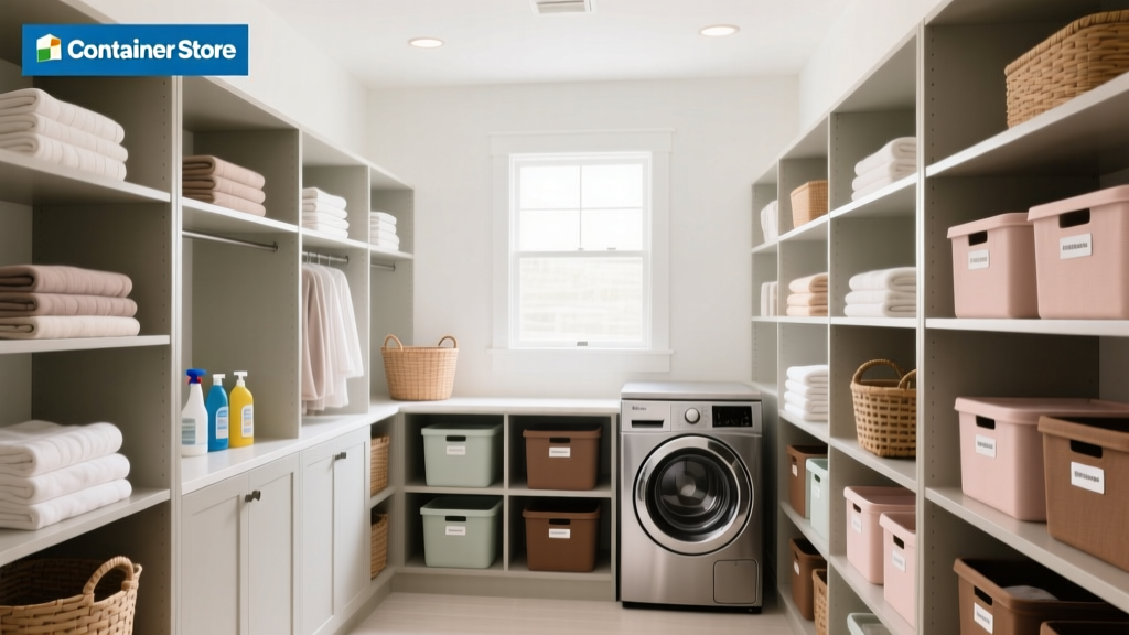 Container Store Laundry Room Shelving Guide