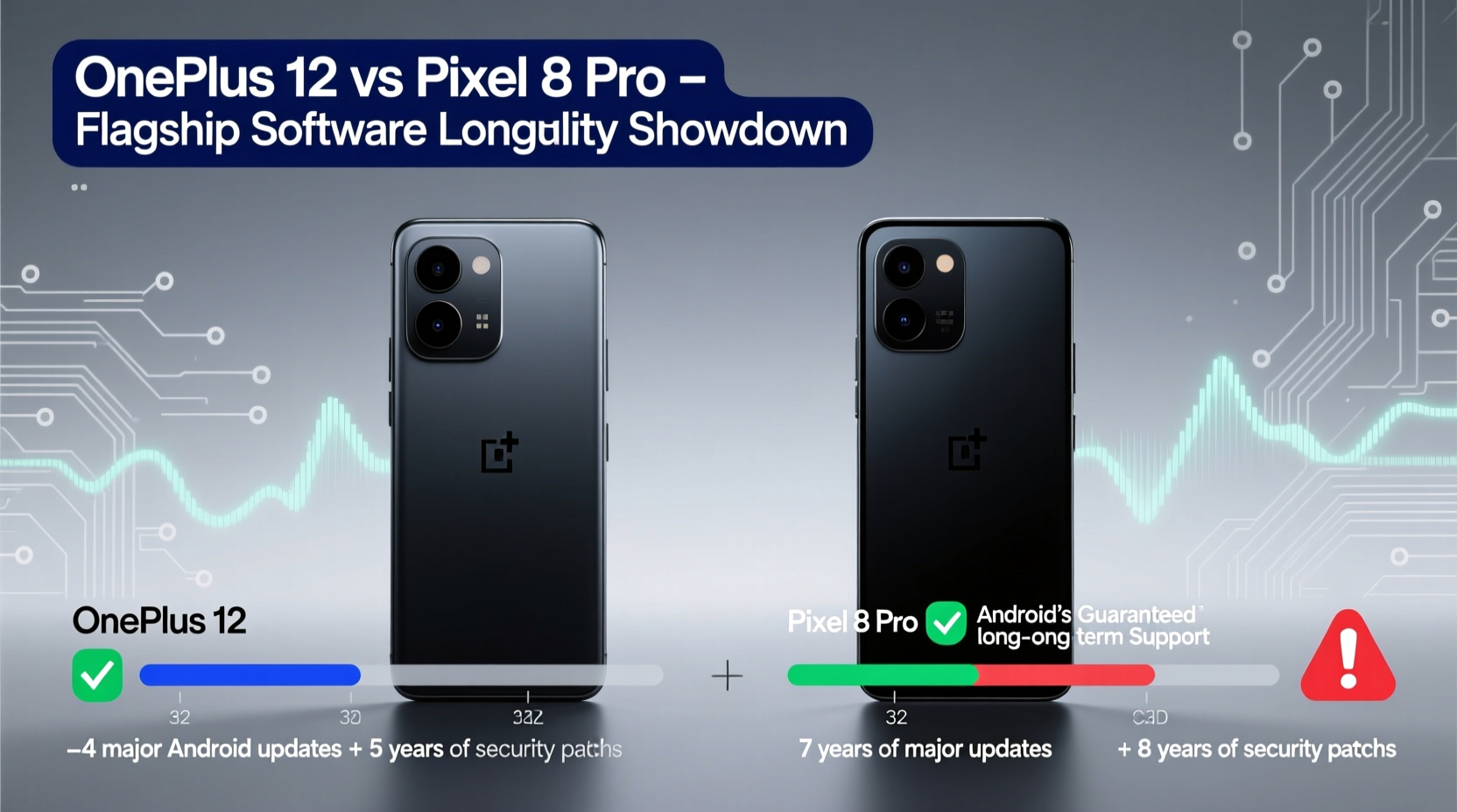 oneplus 12 vs pixel 8 pro which android flagship has better software longevity
