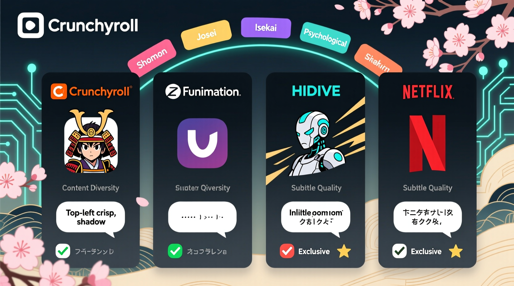 how to choose the best anime streaming platform based on content and subtitles