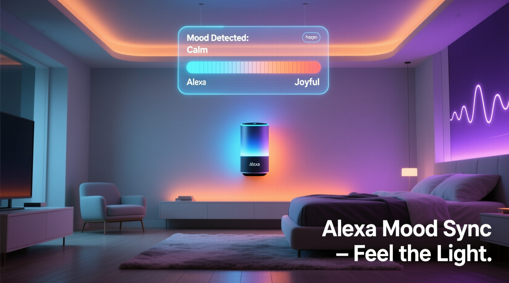 how to sync alexa to change colors based on your mood
