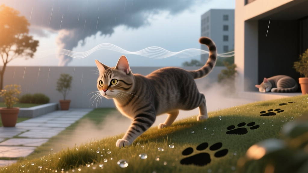 Can weather affect cats behavior for outdoor cats? Yes