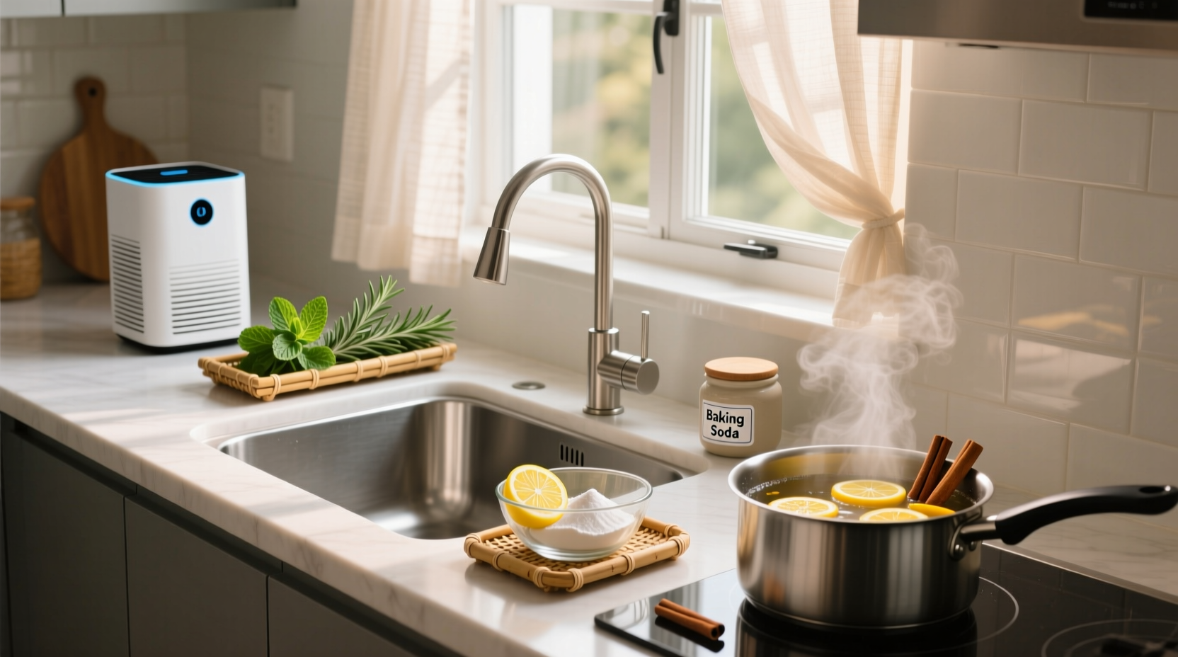 get rid of strong kitchen smells with these easy tricks