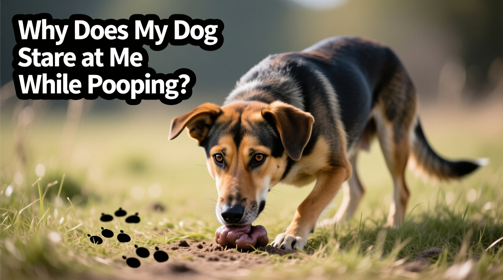 why does my dog stare at me while pooping behavioral science answer