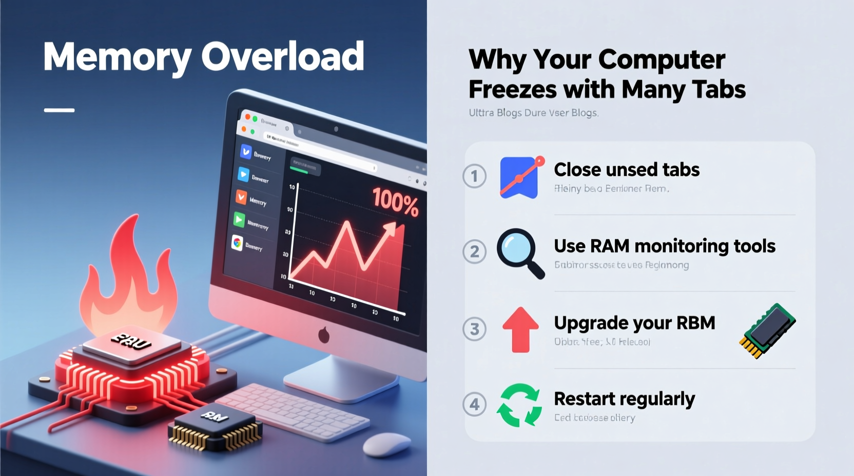 why does my computer freeze when multiple tabs are open memory tips