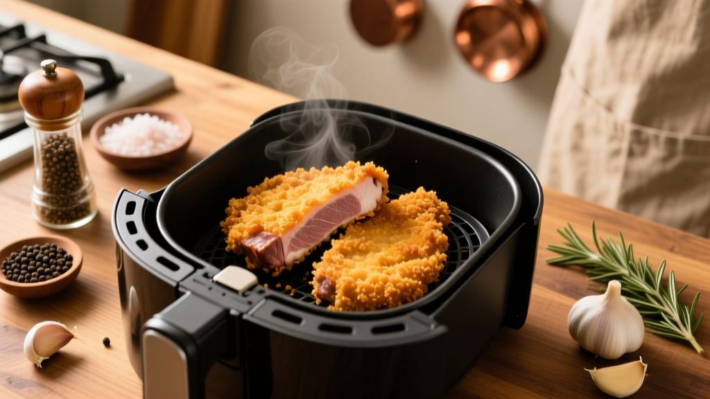 Crispy Breaded Bone-In Pork Chops in Air Fryer
