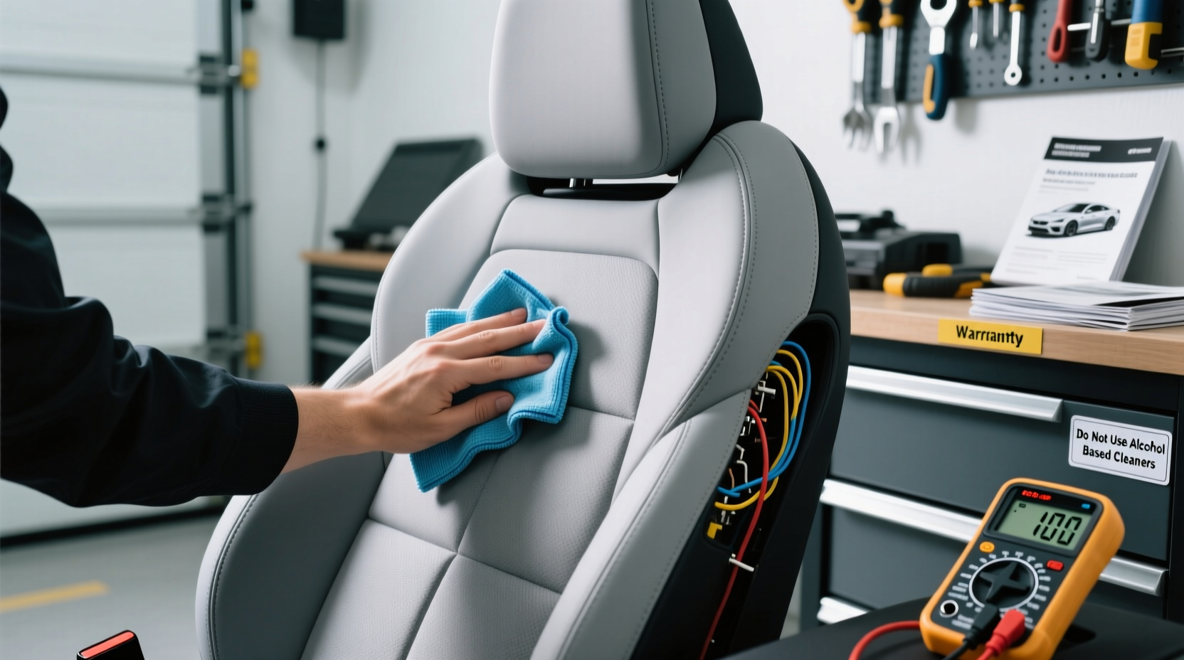 how to clean heated car seat covers safely