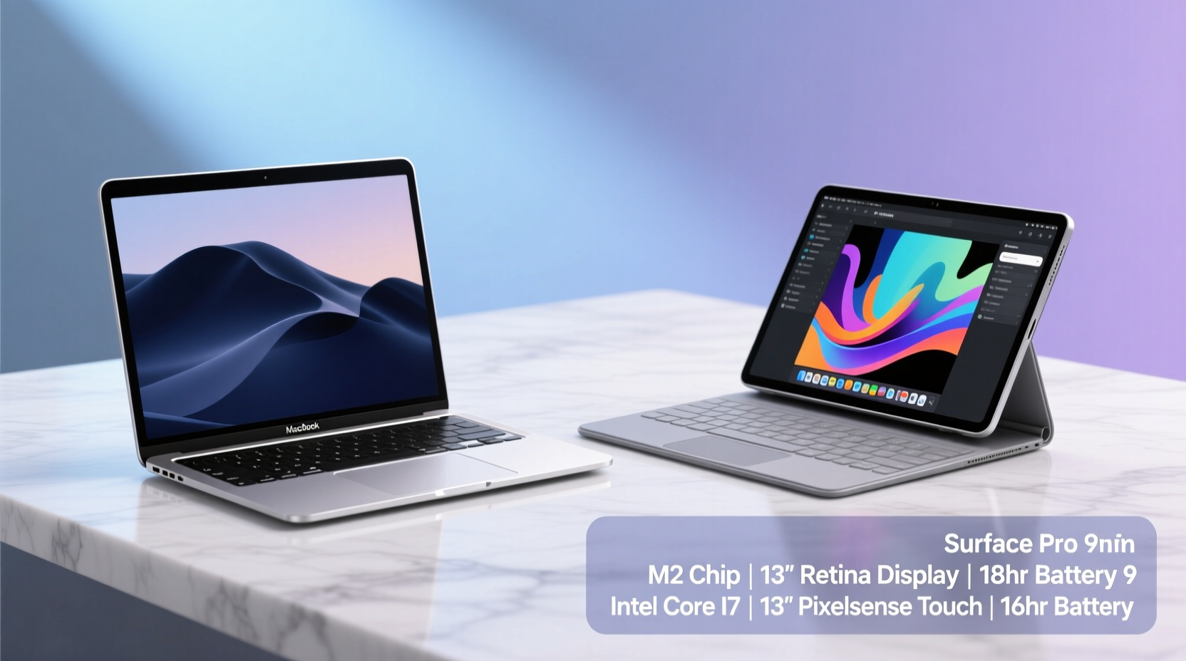 macbook air m2 vs surface pro 9 which ultraportable wins for creatives