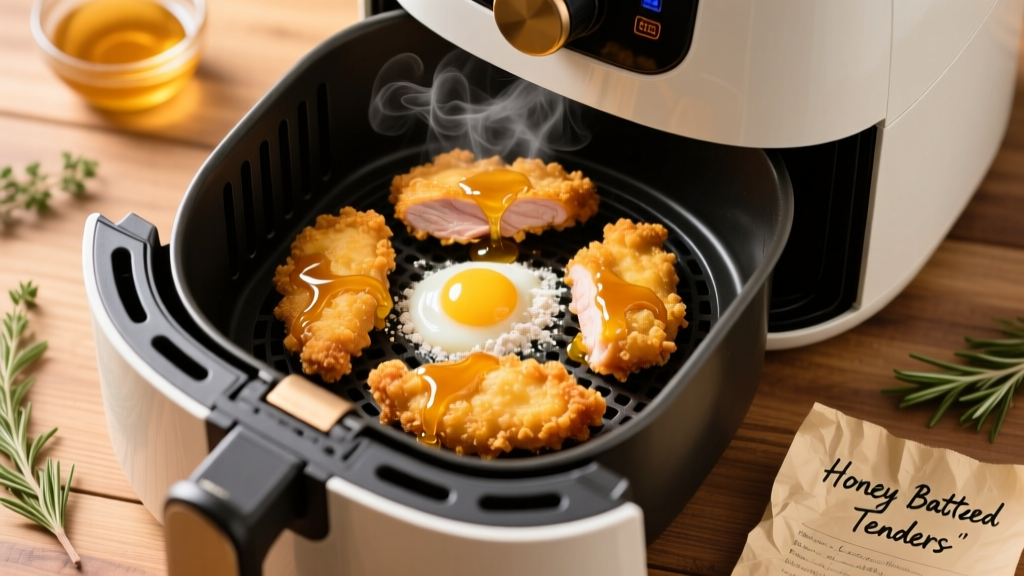 Crispy Honey-Battered Chicken Tenders in Air Fryer