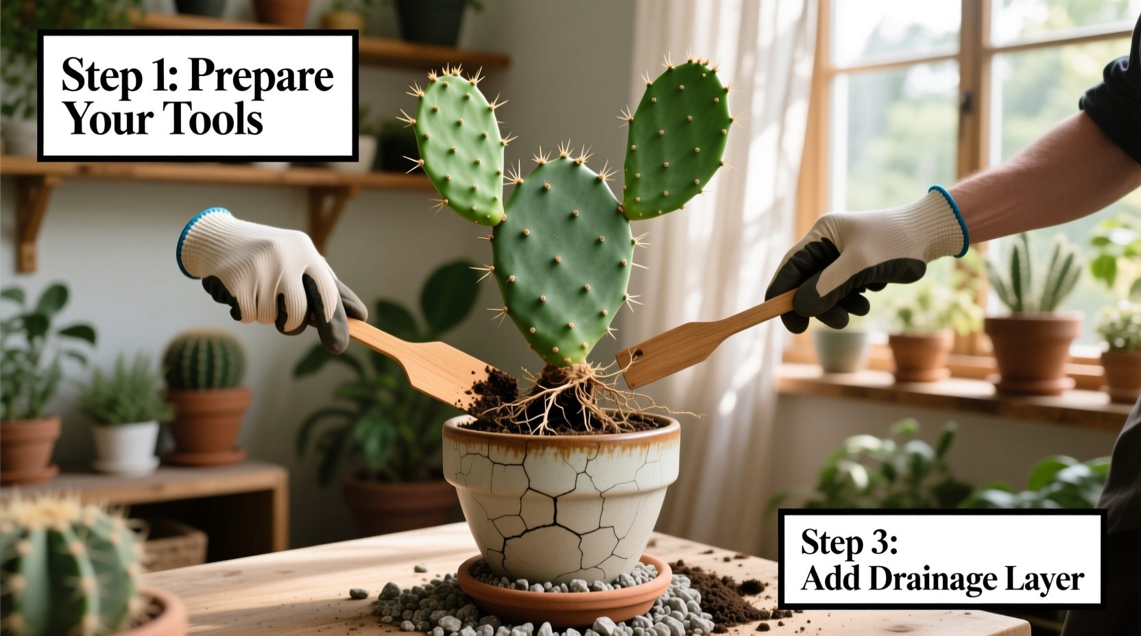 5 Pro Tips for Perfectly Potting Cacti | TheHomeSprouts