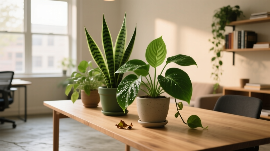 How Often to Water Indoor Office Plants Dropping Leaves