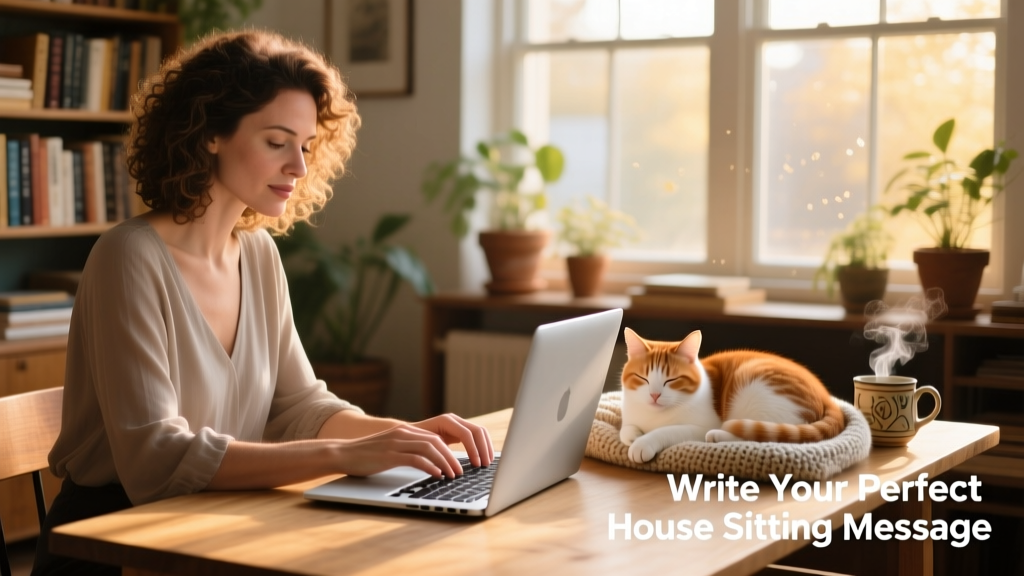 Person typing on a laptop with a relaxed ginger-and-white cat curled nearby