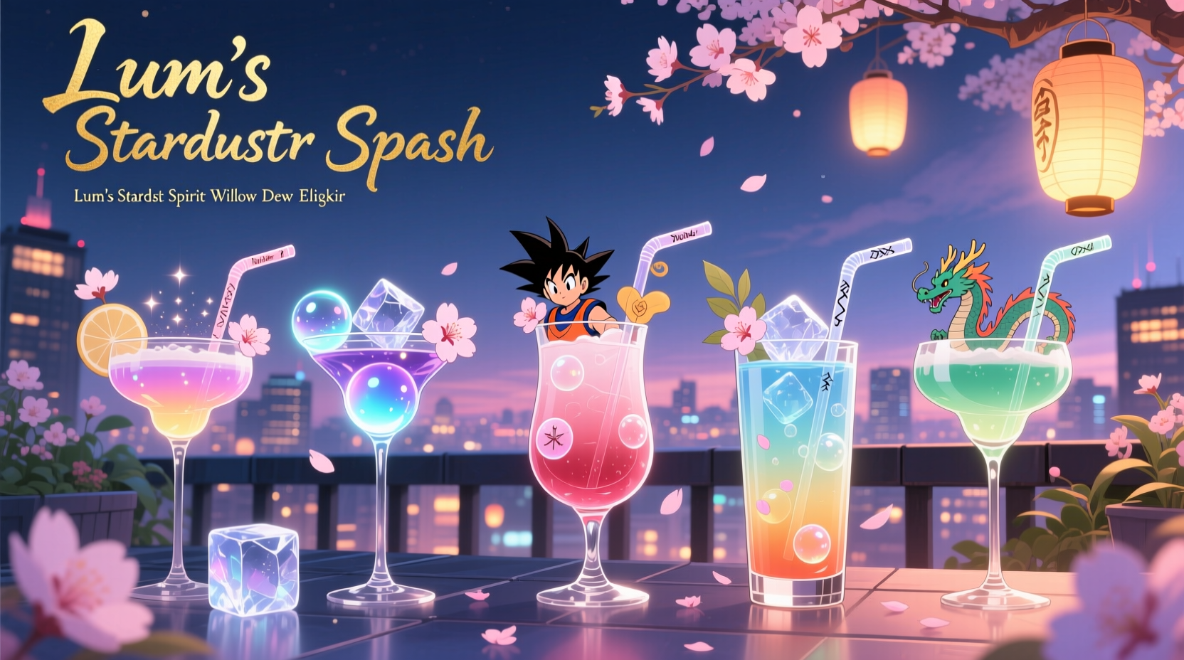 anime character inspired cocktail names and recipes