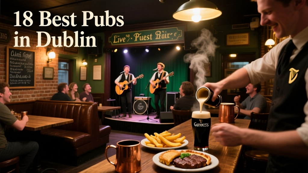 18 Best Pubs in Dublin for Guinness Pints, Live Music, and Actually Good Pub Food