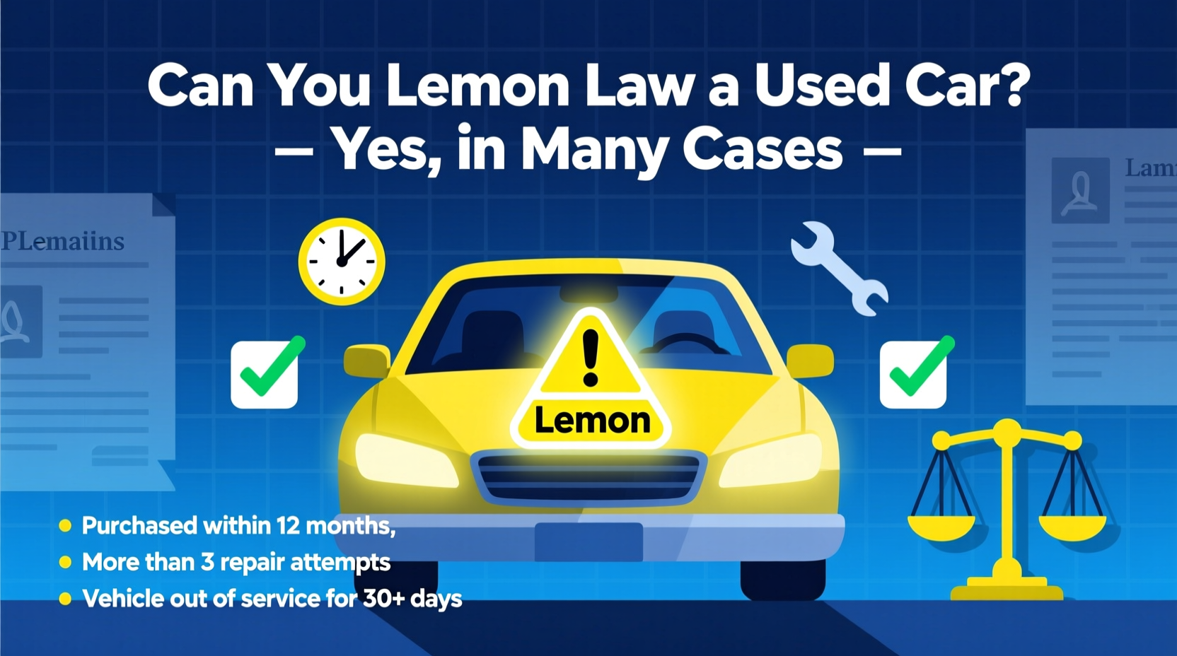 can you lemon law a used car