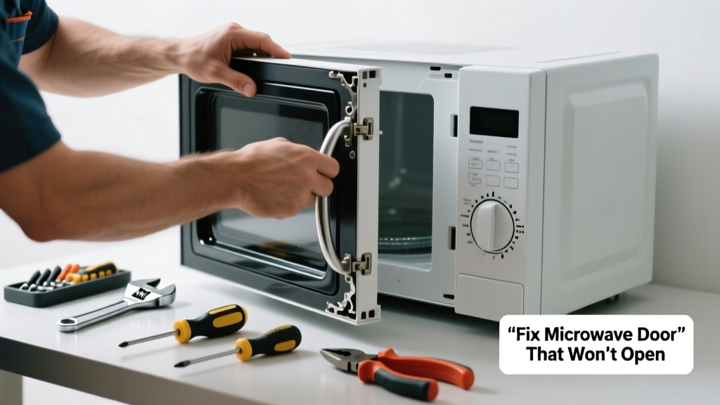 Fix Microwave Door That Won’t Open & Makes Noise