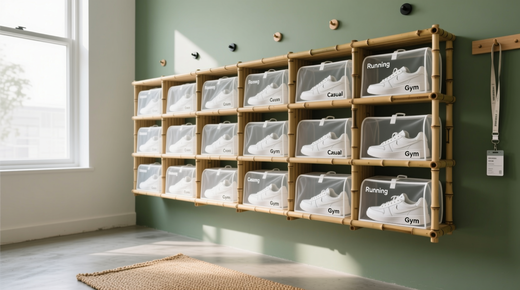 white sneaker closet organization tips