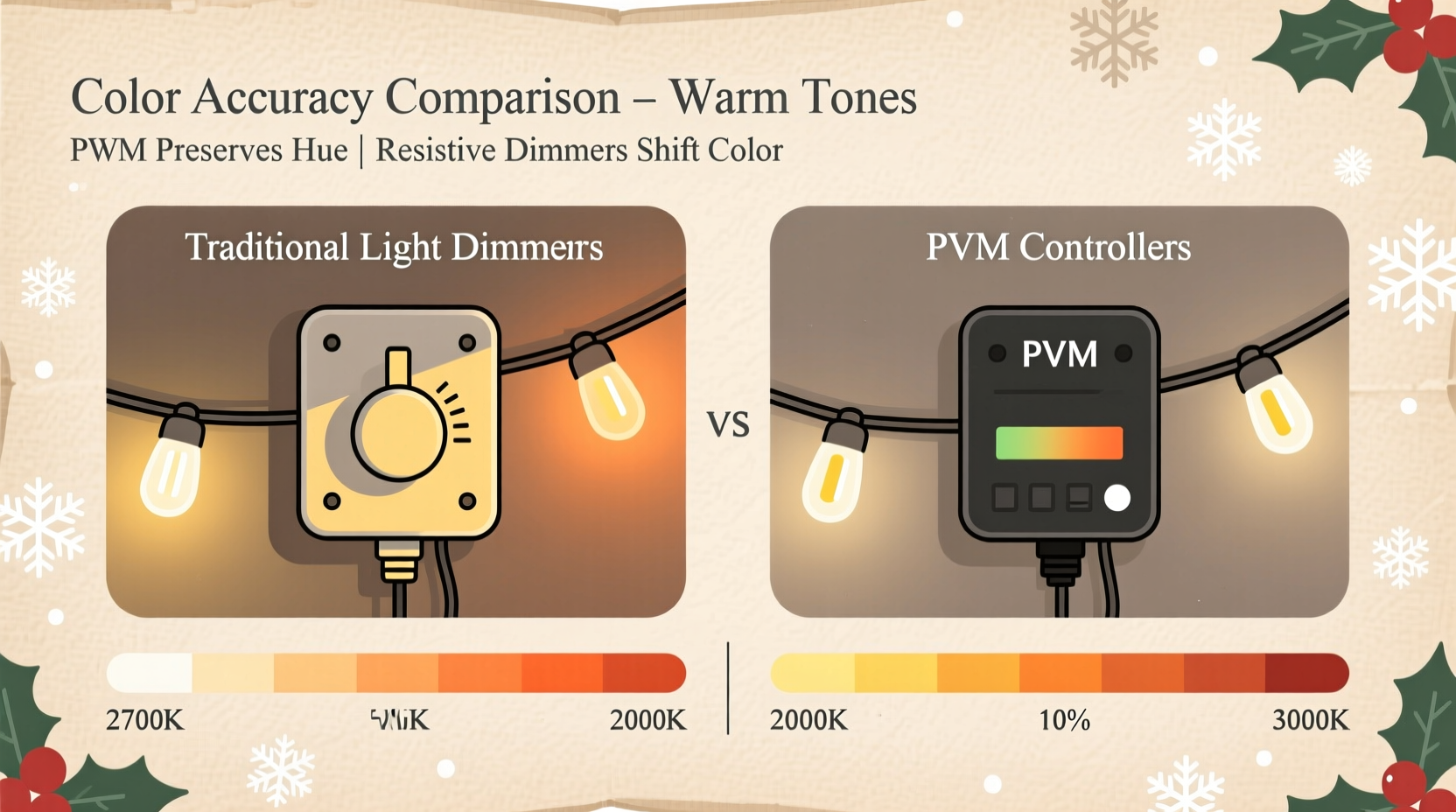 christmas light dimmers vs pwm controllers which preserve color accuracy on warm tones