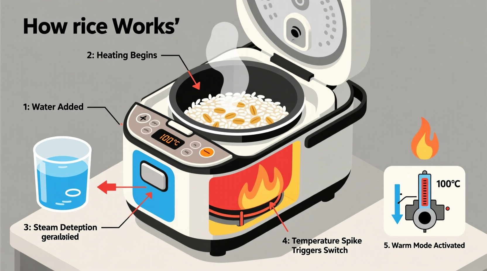 how does a rice cooker work