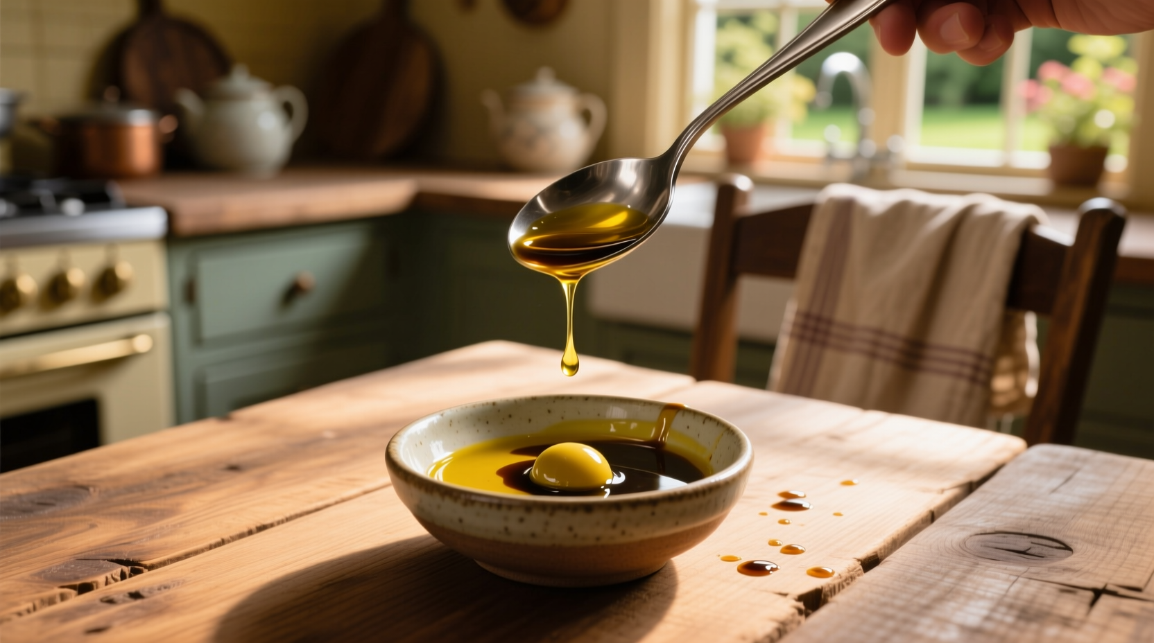 use that last bit of dip to make a salad dressing