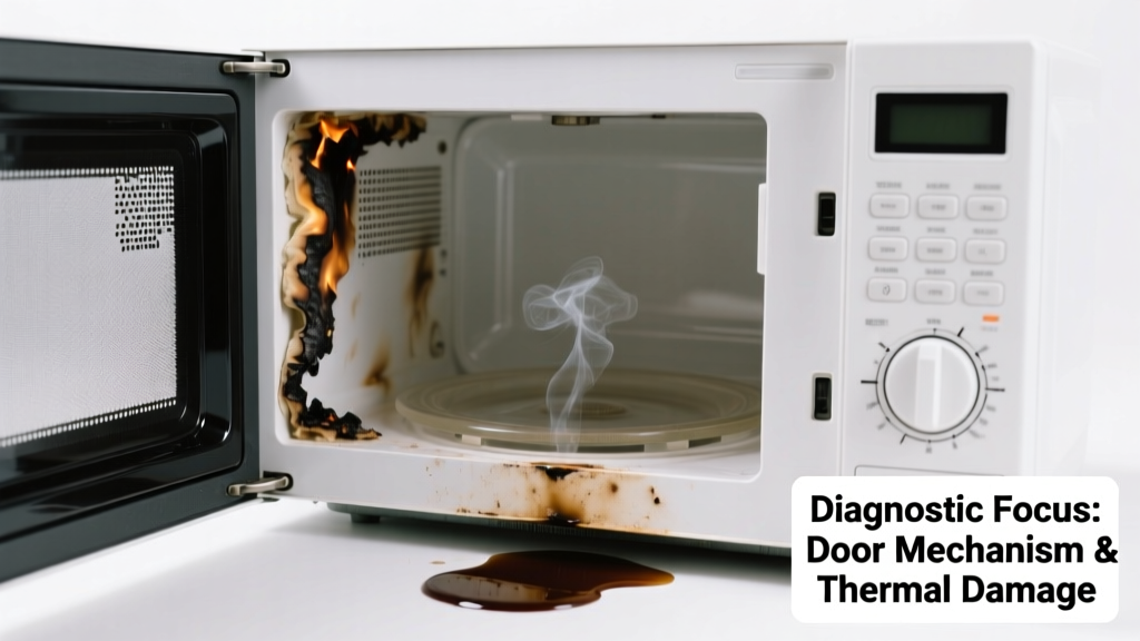 Microwave Door Won’t Open & Smells Bad: Quick Diagnosis