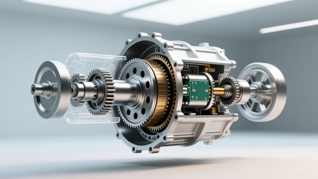 Cutaway view of a modern all-wheel drive transmission showing the center differential and electronic clutch pack assembly