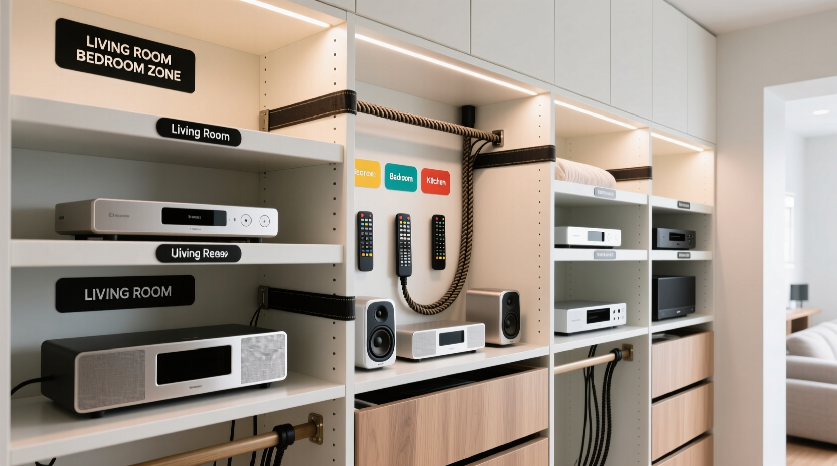closet organization tips for smart home hubs