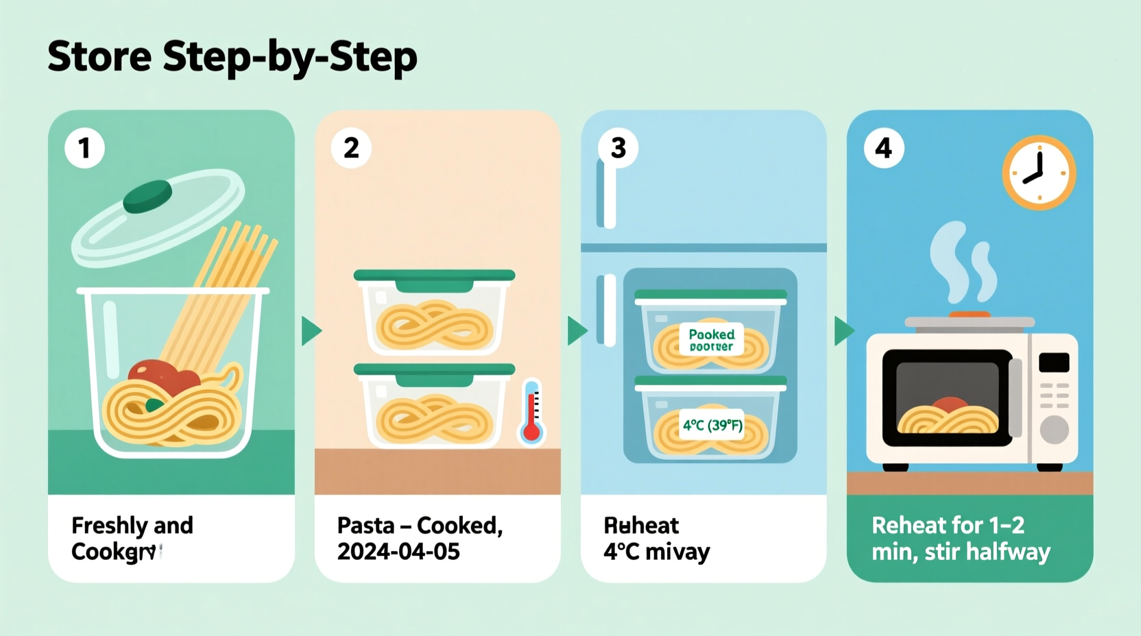 how to store cooked pasta