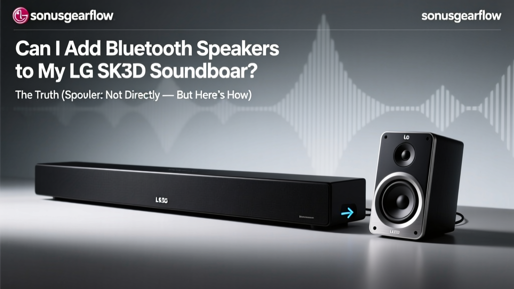 LG SK3D Bluetooth Speakers: How to Add Them (2026)