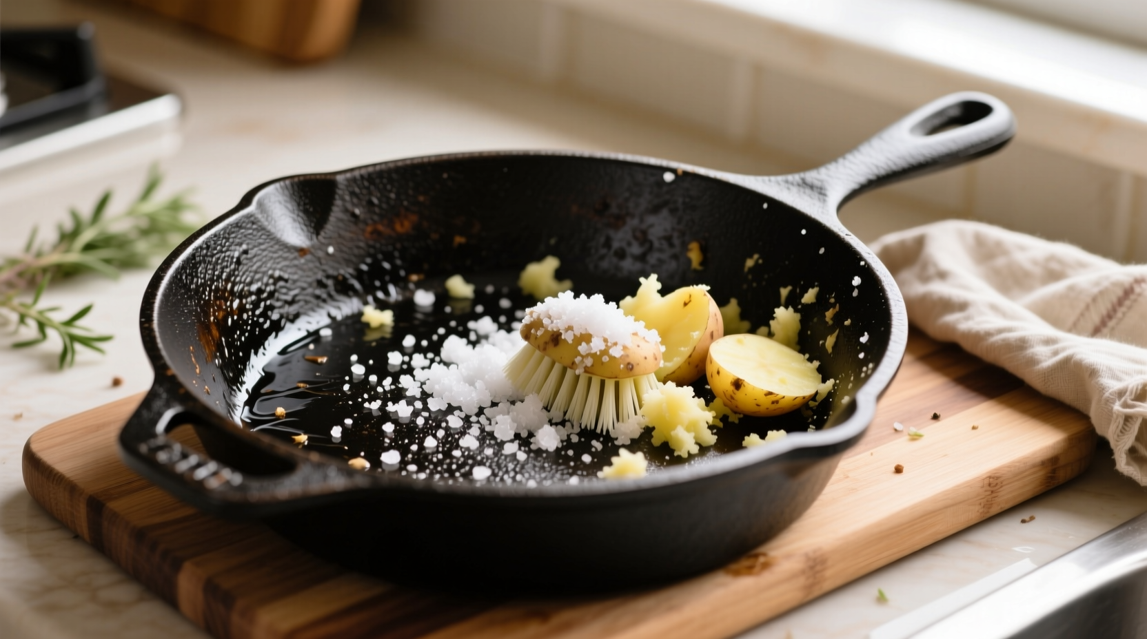 cast iron cleaning without soap
