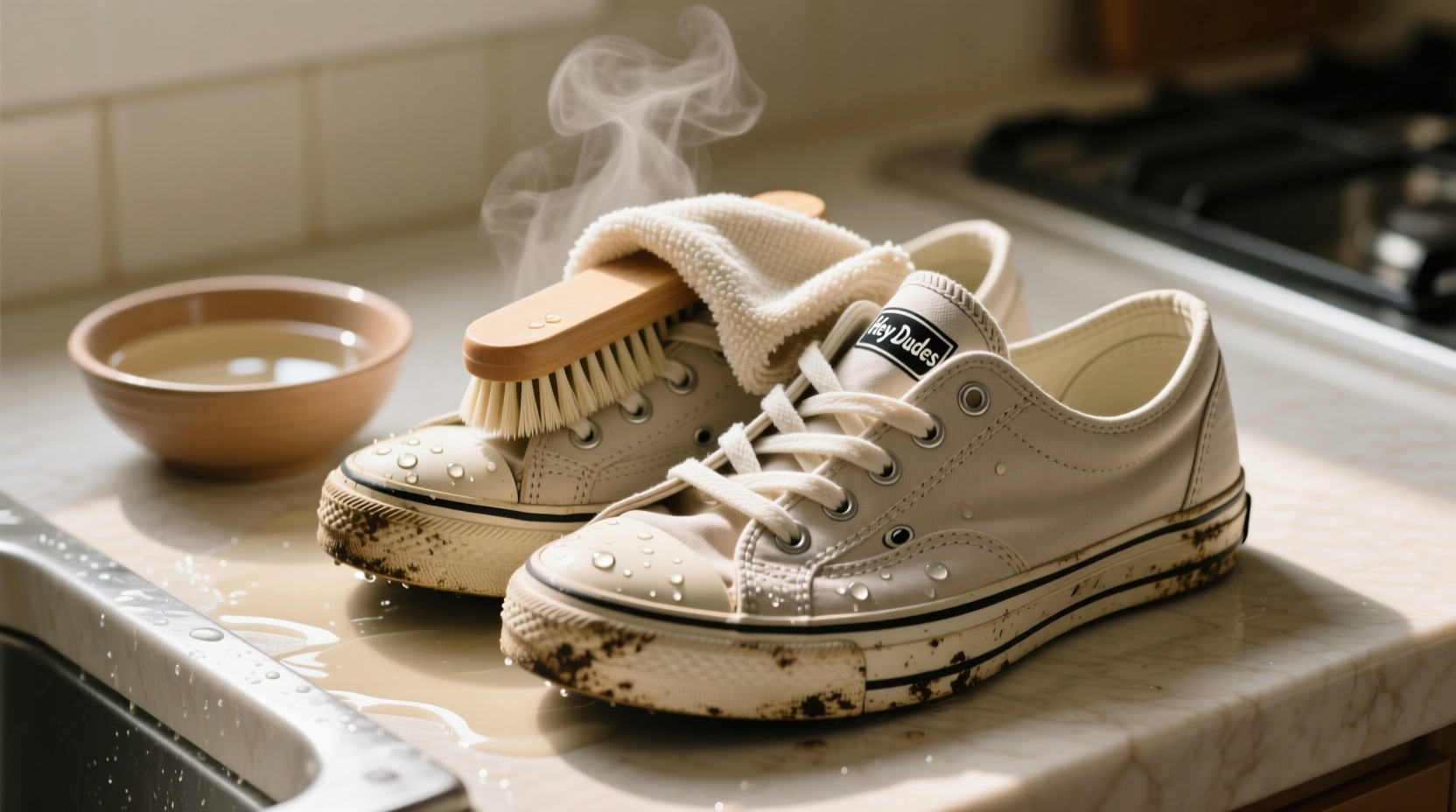 how to clean hey dudes