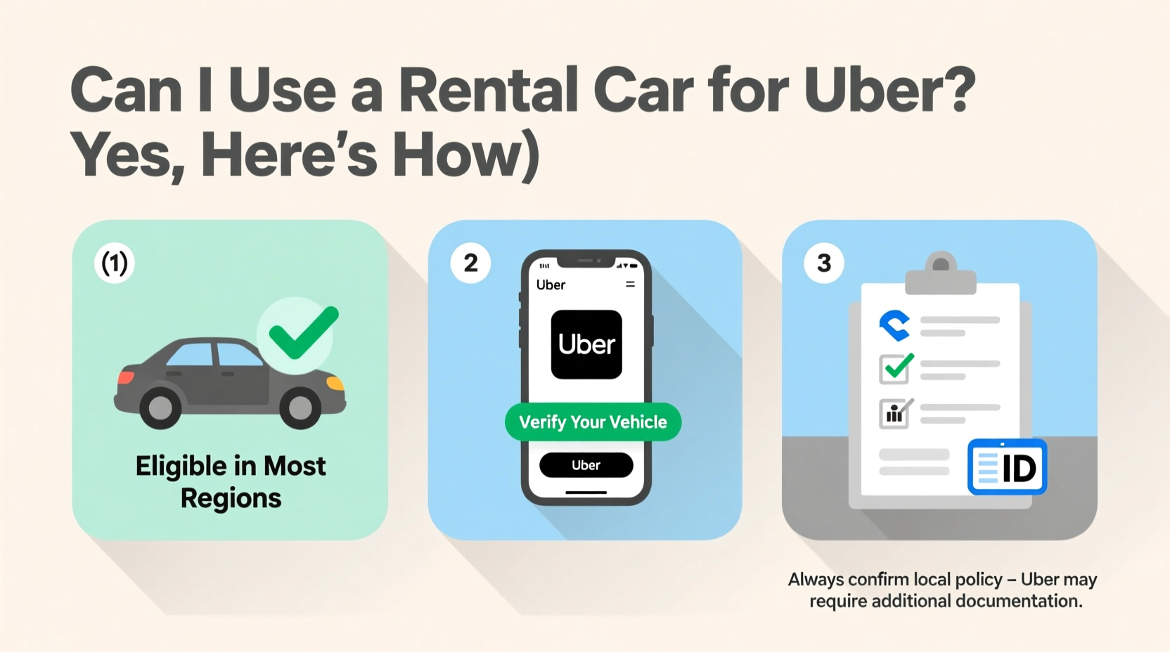can i use a rental car for uber