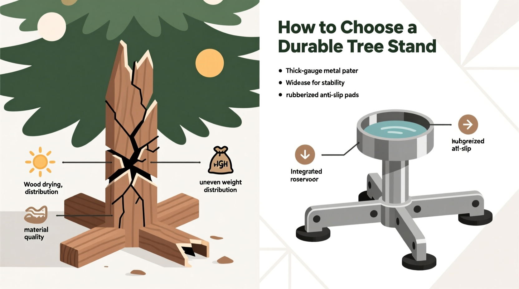 why do christmas tree stands crack and how to choose a durable one