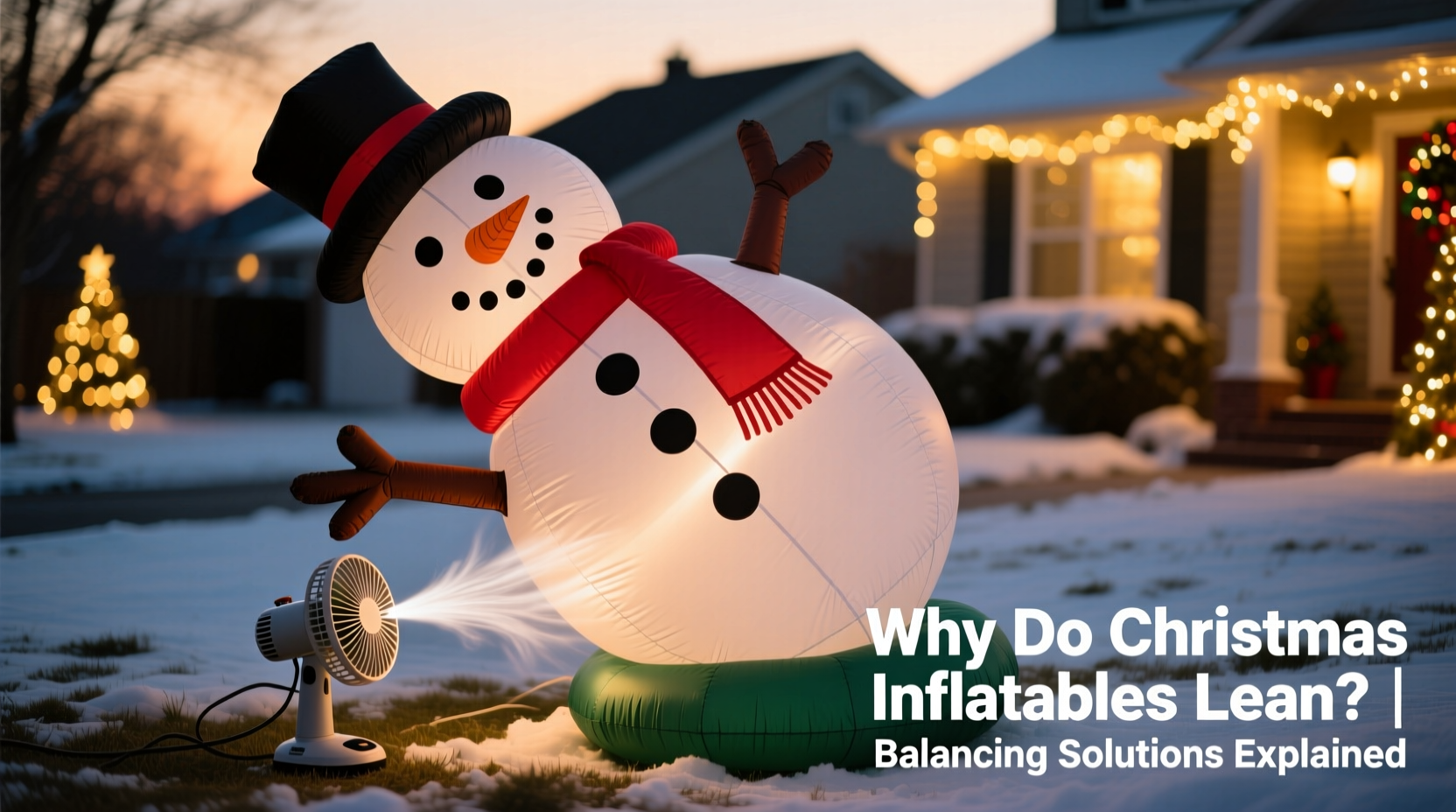why do some christmas inflatables lean to one side balancing solutions