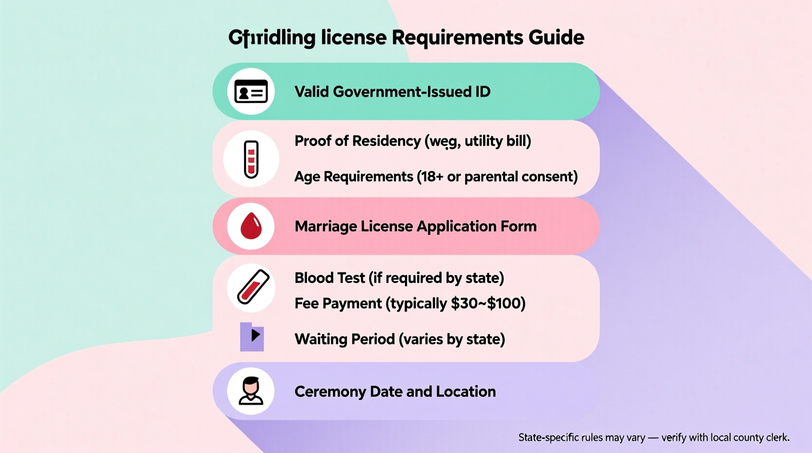 what do you need to get a wedding license
