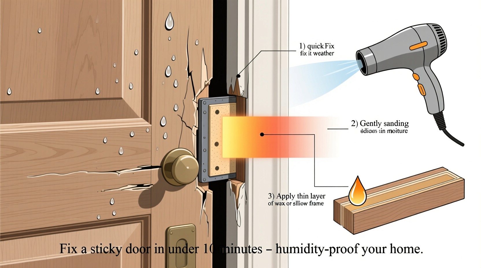 why does my door stick in humid weather and how to fix it fast
