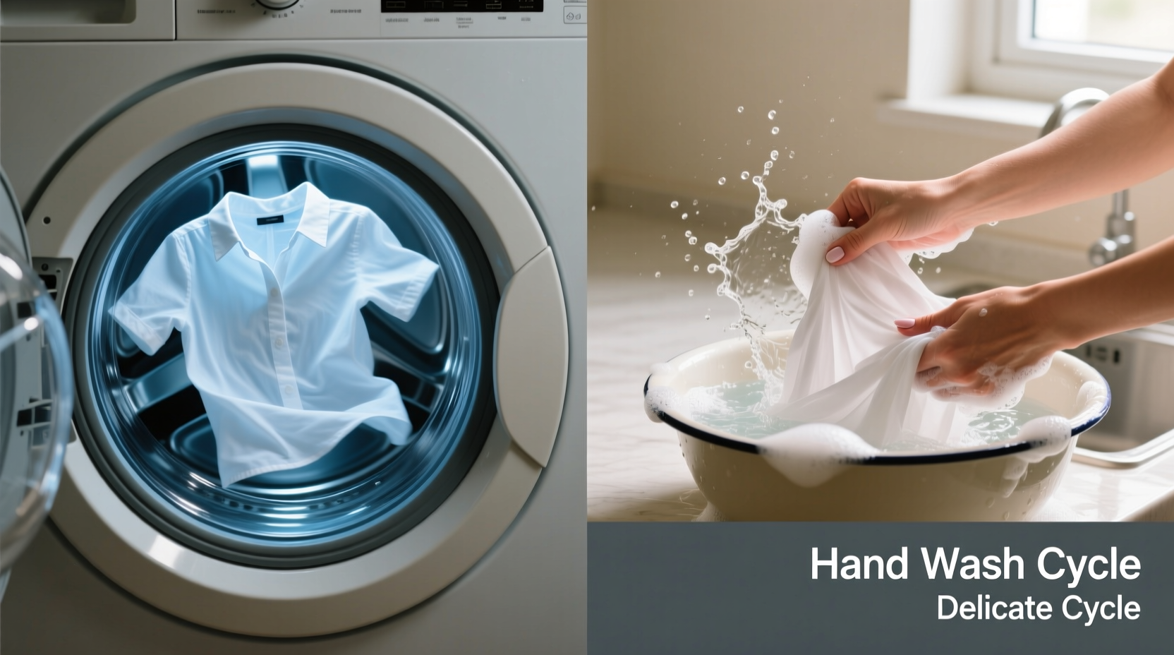 delicate vs hand wash cycle which mimics real hand washing